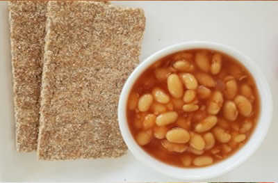 Baked Beans and Multigrain Ryvita Crackers